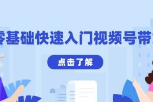 （13850期）零基础快速入门视频号带货：学会用剪映制作爆款视频，助你变现收益翻倍