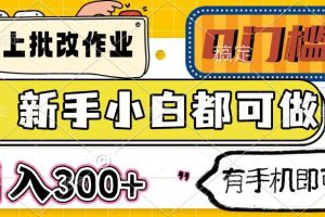 （14556期）线上批改作业 0门槛 新手小白都可做 日入300+ 有手机即可