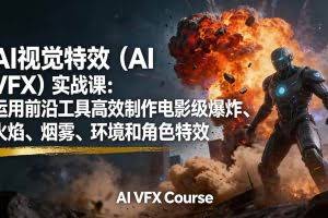 （17212期）AI视觉特效（AI VFX）实战课：运用前沿工具高效制作电影级爆炸、火焰、烟雾、环境和角色特效