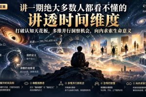 （21267期）付费文章：讲一期绝大多数人都看不懂的，讲透时间维度，打破认知天花板，多维并行洞察机会，向内求索生命意义