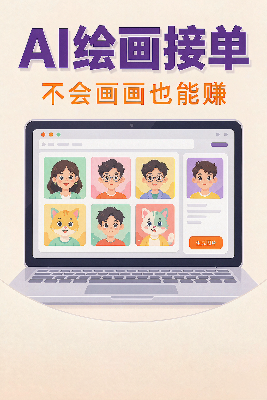 AI绘画接单，不会画画也能帮人做图赚钱
