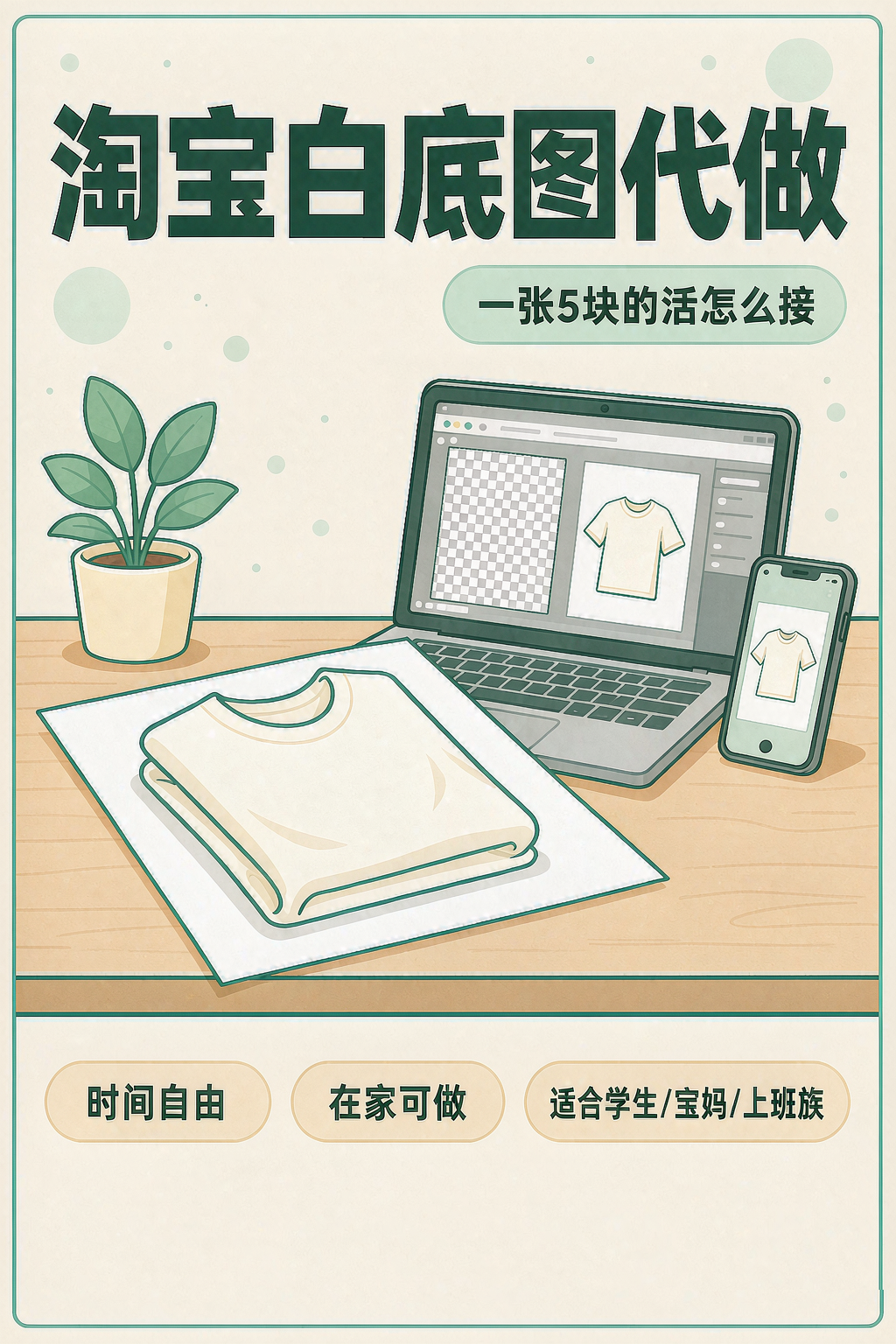 淘宝白底图代做，一张5块的活怎么接