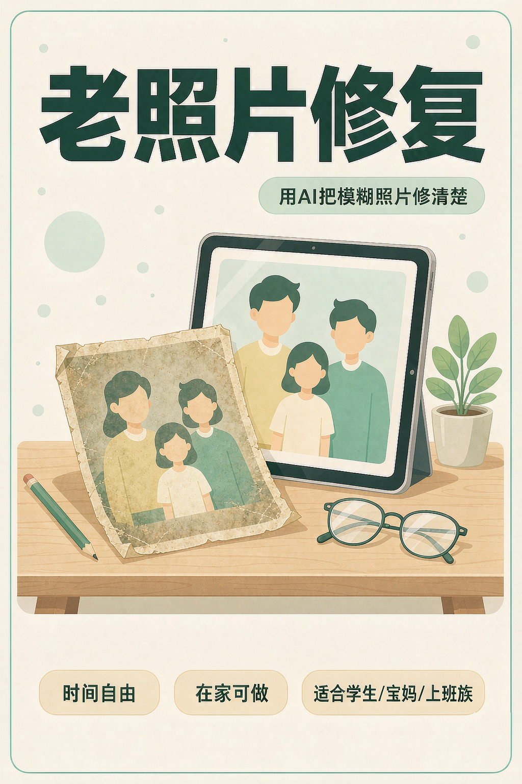 老照片修复,用AI把模糊照片修清楚