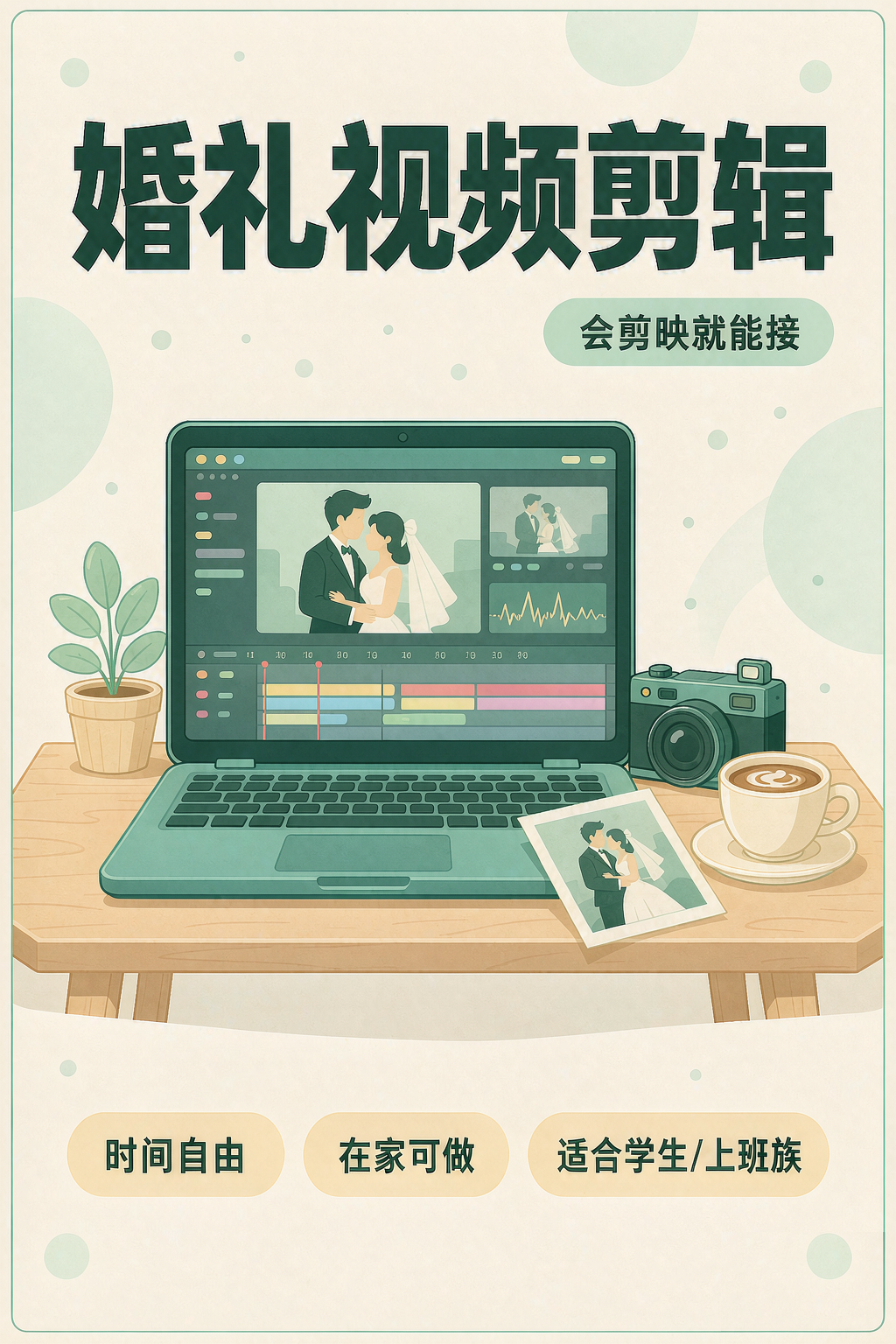 婚礼视频剪辑接单，会剪映就能接