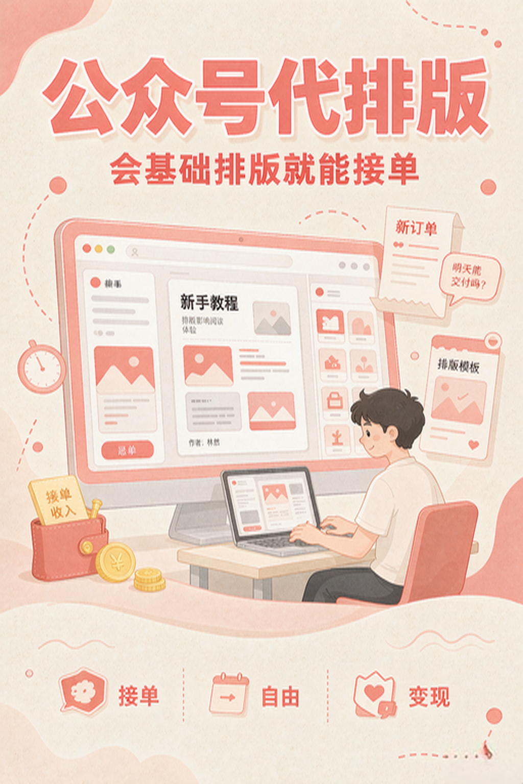 公众号代排版接单，会基础排版就能接